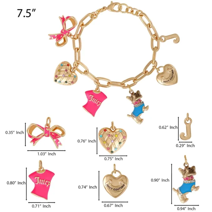 Pink and Gold Charm Bracelet Pink and Gold Charm Bracelet