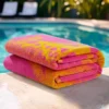 Pink Beachside Couture Cotton Beach Towel Pink Beachside Couture Cotton Beach Towel