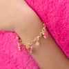 Pink Charm Bracelet Pink Charm Bracelet