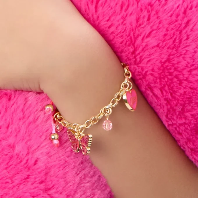 Pink Charm Bracelet Pink Charm Bracelet