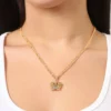 Pink Crystal Crown Pendant Necklace & Stud Earrings Set Pink Crystal Crown Pendant Necklace & Stud Earrings Set