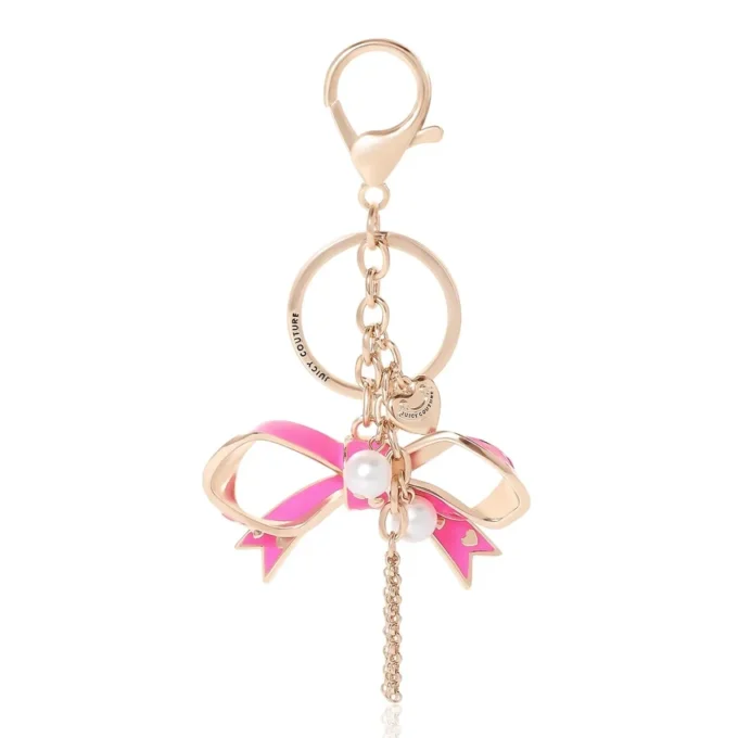 Pink Enamel Heart Keychain Bag Charm Pink Enamel Heart Keychain Bag Charm