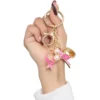 Pink Enamel Heart Keychain Bag Charm Pink Enamel Heart Keychain Bag Charm