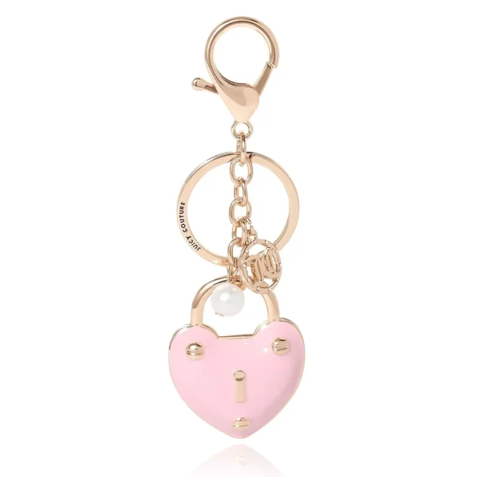 Pink Padlock Heart Keychain Bag Charm Pink Padlock Heart Keychain Bag Charm