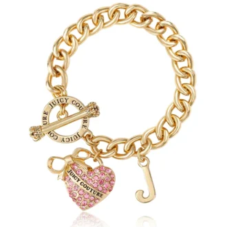 Pink Pava Heart Toggle Bracelet