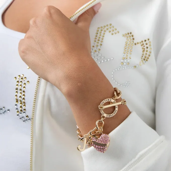 Pink Pava Heart Toggle Bracelet Pink Pava Heart Toggle Bracelet