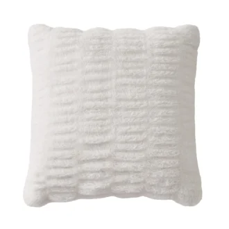 Pleated Faux Fur Decorative Pillow