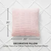 Pleated Faux Fur Decorative Pillow
