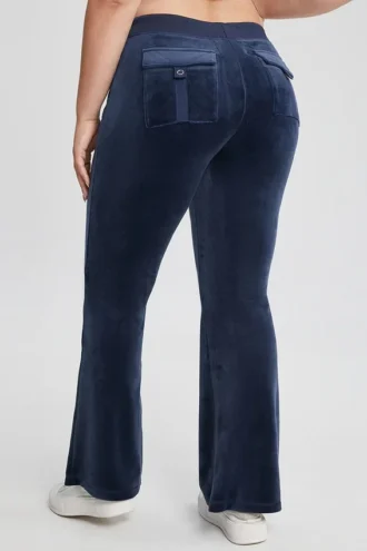 Plus-Size 30Th Birthday Snap Pocket Velour Pants