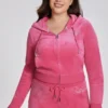 Plus-Size Angel Couture Big Bling Velour Hoodie Plus-Size Angel Couture Big Bling Velour Hoodie