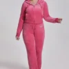 Plus-Size Angel Couture Big Bling Velour Track Pants Plus-Size Angel Couture Big Bling Velour Track Pants
