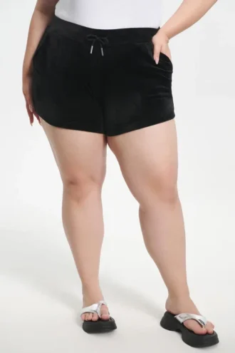 Plus-Size Big Bling Velour Shorts Plus-Size Big Bling Velour Shorts