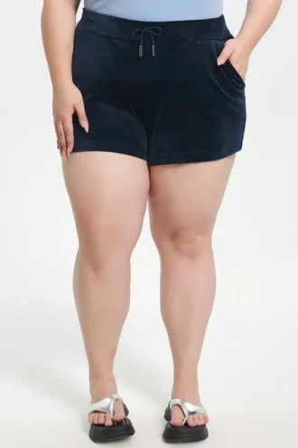 Plus-Size Big Bling Velour Shorts Plus-Size Big Bling Velour Shorts