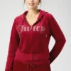 Plus-Size Front Mixed Crystals Velour Hoodie Plus-Size Front Mixed Crystals Velour Hoodie