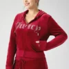 Plus-Size Front Mixed Crystals Velour Hoodie Plus-Size Front Mixed Crystals Velour Hoodie