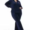 Plus-Size Hollywood Scottie Snap Pocket Cotton Velour Track Pants Plus-Size Hollywood Scottie Snap Pocket Cotton Velour Track Pants