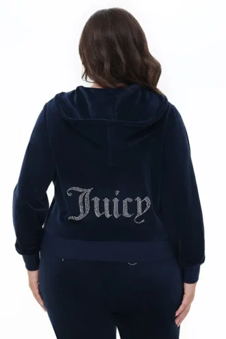 Plus-Size Og Big Bling Velour Hoodie Plus-Size Og Big Bling Velour Hoodie