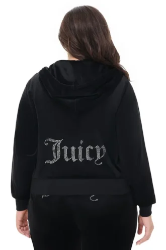 Plus-Size Og Big Bling Velour Hoodie Plus-Size Og Big Bling Velour Hoodie