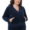 Plus-Size Og Big Bling Velour Hoodie Plus-Size Og Big Bling Velour Hoodie