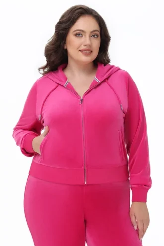 Plus-Size Og Big Bling Velour Hoodie Plus-Size Og Big Bling Velour Hoodie