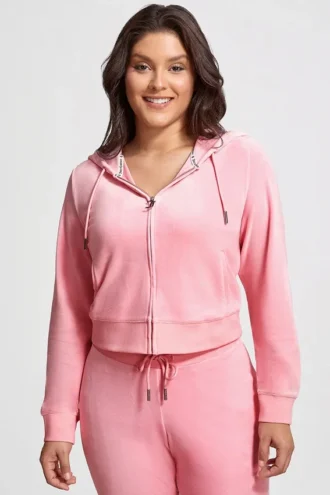 Plus-Size Og Big Bling Velour Hoodie Plus-Size Og Big Bling Velour Hoodie