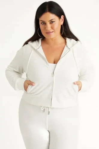 Plus-Size Og Big Bling Velour Hoodie Plus-Size Og Big Bling Velour Hoodie