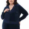 Plus-Size Og Big Bling Velour Hoodie Plus-Size Og Big Bling Velour Hoodie