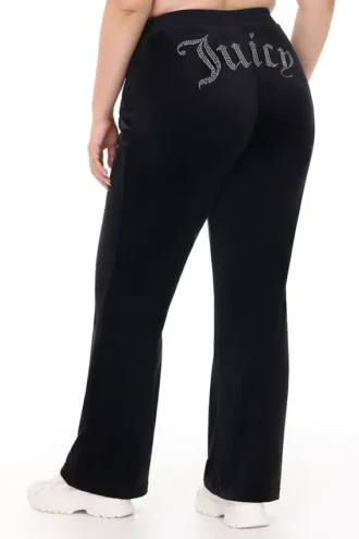 Plus-Size Og Big Bling Velour Track Pants