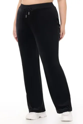 Plus-Size Og Big Bling Velour Track Pants
