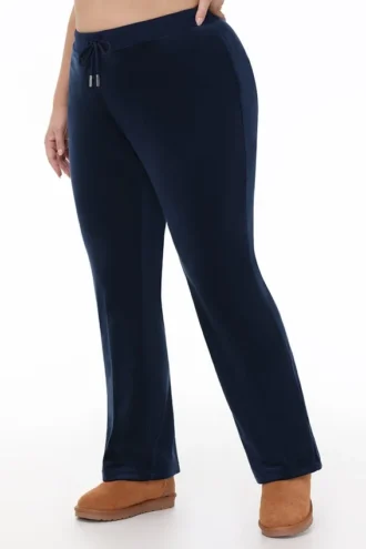 Plus-Size Og Big Bling Velour Track Pants