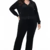 Plus-Size Og Big Bling Velour Track Pants Plus-Size Og Big Bling Velour Track Pants