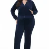 Plus-Size Og Big Bling Velour Track Pants Plus-Size Og Big Bling Velour Track Pants