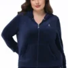 Plus-Size Scottie Cotton Velour Hoodie Plus-Size Scottie Cotton Velour Hoodie
