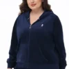 Plus-Size Scottie Cotton Velour Hoodie Plus-Size Scottie Cotton Velour Hoodie