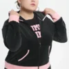 Plus-Size Sweetheart Cotton Velour Hoodie Plus-Size Sweetheart Cotton Velour Hoodie