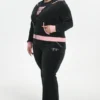 Plus-Size Sweetheart Cotton Velour Hoodie Plus-Size Sweetheart Cotton Velour Hoodie