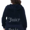 Plus-Size Technicolor Customizable Big Bling Velour Hoodie Plus-Size Technicolor Customizable Big Bling Velour Hoodie