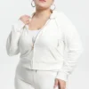 Plus-Size Technicolor Customizable Big Bling Velour Hoodie Plus-Size Technicolor Customizable Big Bling Velour Hoodie