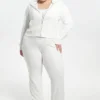 Plus-Size Technicolor Customizable Big Bling Velour Hoodie Plus-Size Technicolor Customizable Big Bling Velour Hoodie