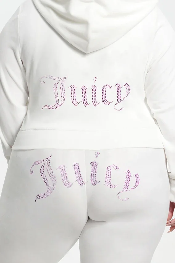 Plus-Size Technicolor Customizable Big Bling Velour Hoodie Plus-Size Technicolor Customizable Big Bling Velour Hoodie