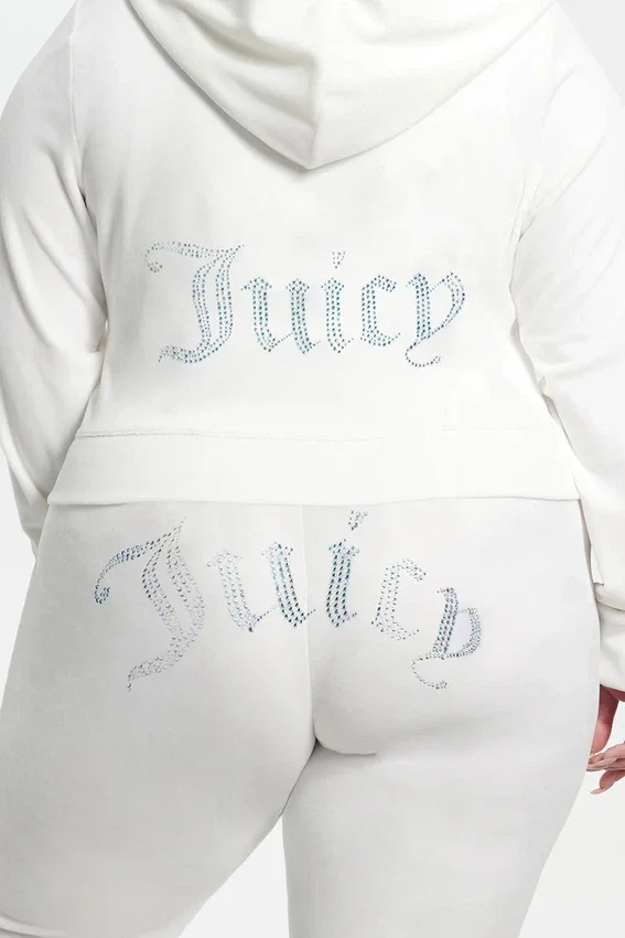 Plus-Size Technicolor Customizable Big Bling Velour Hoodie Plus-Size Technicolor Customizable Big Bling Velour Hoodie