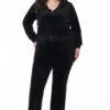 Plus-Size Technicolor Customizable Big Bling Velour Hoodie Plus-Size Technicolor Customizable Big Bling Velour Hoodie