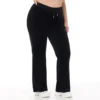 Plus-Size Technicolor Customizable Big Bling Velour Track Pants
