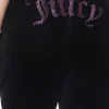Plus-Size Technicolor Customizable Big Bling Velour Track Pants