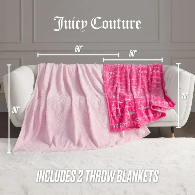 Plush 2-Piece Throw Blanket Set Plush 2-Piece Throw Blanket Set