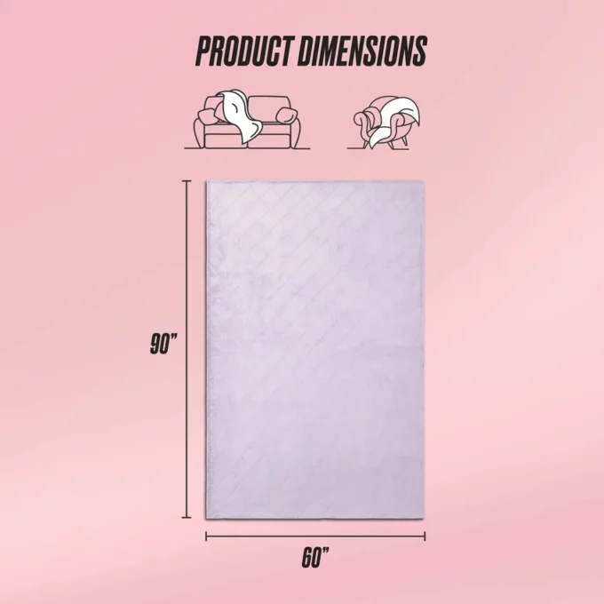Plush Oversized Throw Blanket, 60″ X 90″ Plush Oversized Throw Blanket, 60″ X 90″