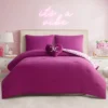 Plush Reversible Leopard Hearts Comforter Set Plush Reversible Leopard Hearts Comforter Set
