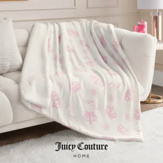 Plush Reversible Sherpa Throw Blanket