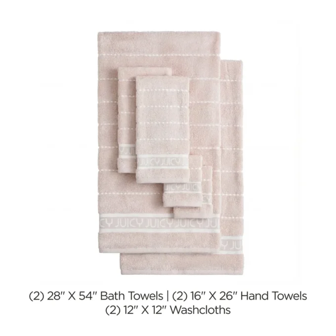 Plush Stripe Bath Towel Set Plush Stripe Bath Towel Set