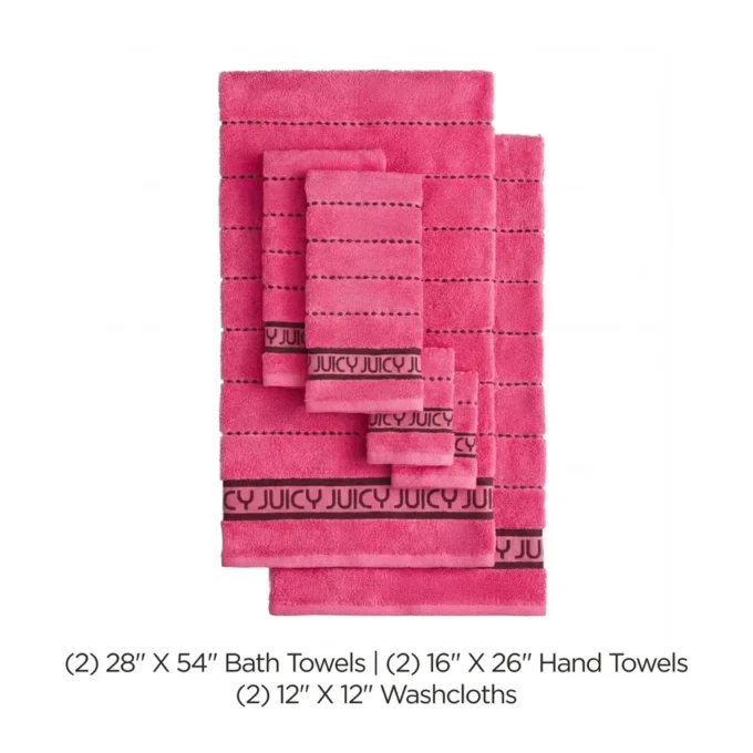 Plush Stripe Bath Towel Set Plush Stripe Bath Towel Set